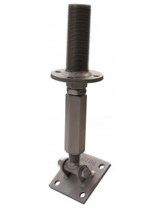 Pied de poteau réglable D/G - Emboitement Ø 42,4